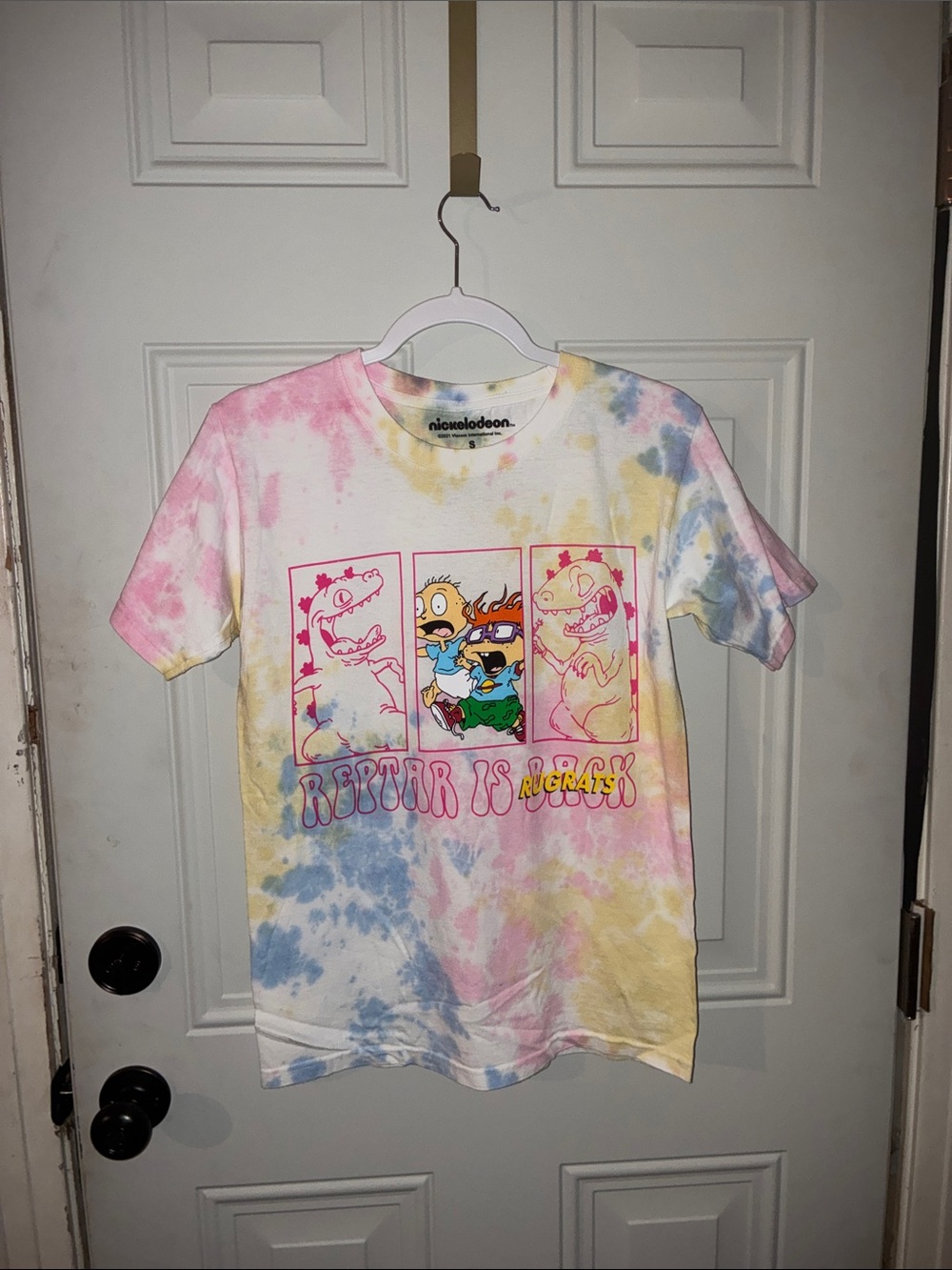 Nickelodeon Rugrats Tie-Dye Tee - Pink, Yellow & Blue